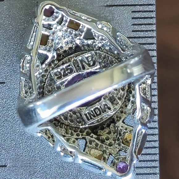 NICKY BUTLER 925 Sterling Silver Amethyst Topaz Rhodolite Designer Ring Sz 6 NWT - Picture 16 of 16
